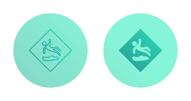 Danger of Slipping Vector Icon