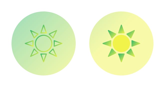 UV Radiation Vector Icon