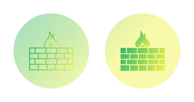 Unique Firewall Vector Icon