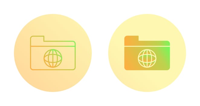 Unique Network Folder Vector Icon