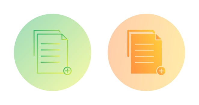 Unique Two files Vector Icon