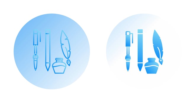 Unique Writing Equipment Vector Icon