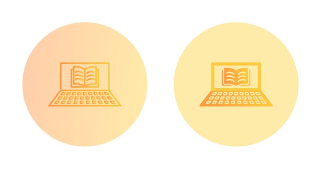 Unique Online Books Vector Icon