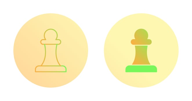 Unique Pawn Vector Icon