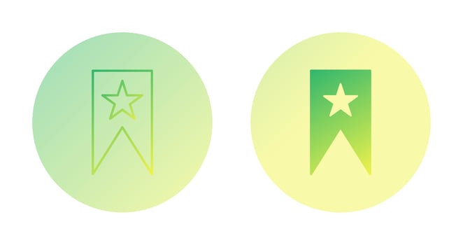 Unique Bookmarking Services Vector Icon