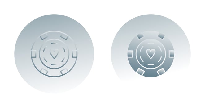 Unique Poker Chips Vector Icon