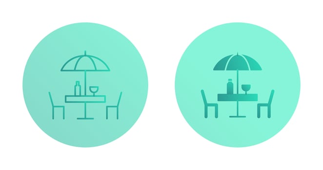 Unique Cafe Table Vector Icon