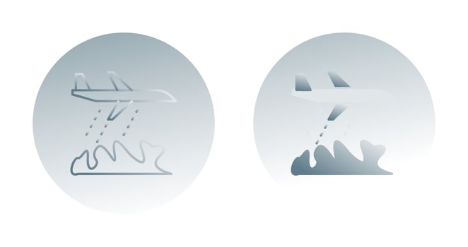 Unique Firefighter Plane Vector Icon