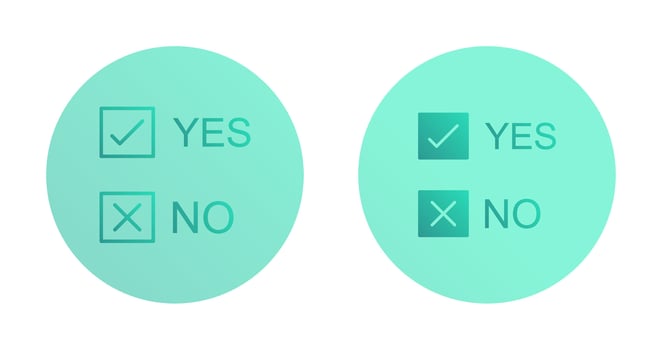 Yes No Option Vector Icon