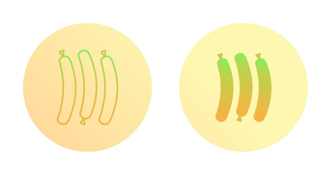 Hot Sausage Vector Icon