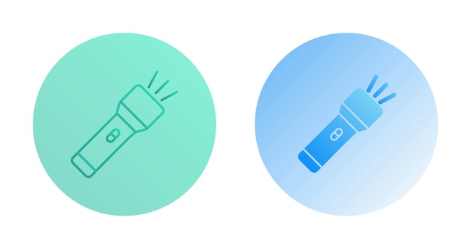 Flashlight Vector Icon