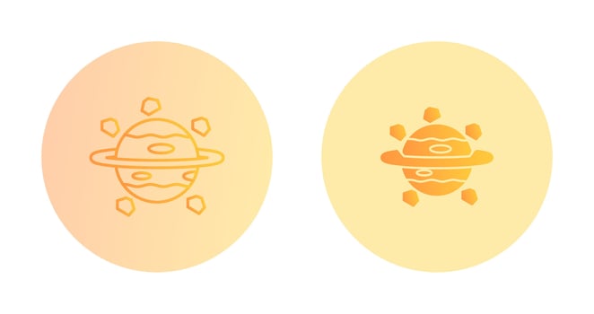 Saturn Vector Icon