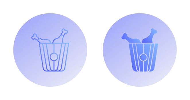 Fried Chicken Vector Icon