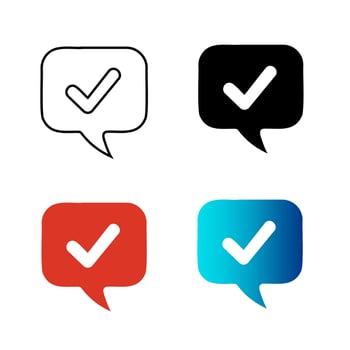 Abstract Correct Answer Silhouette Illustration vector