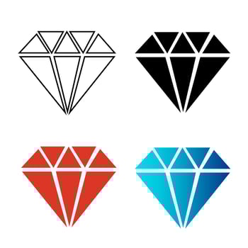Abstract Diamond Silhouette Illustration vector