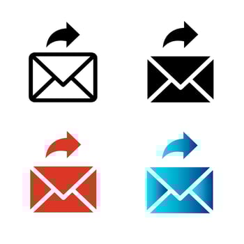 Abstract Email Forward Silhouette Illustration vector