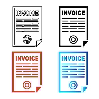Abstract Invoice Silhouette Illustration vector