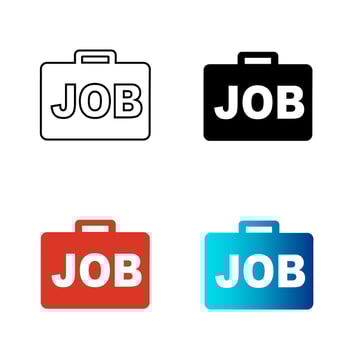 Abstract Job Silhouette Illustration vector