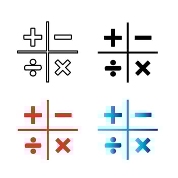 Abstract Math Silhouette Illustration vector