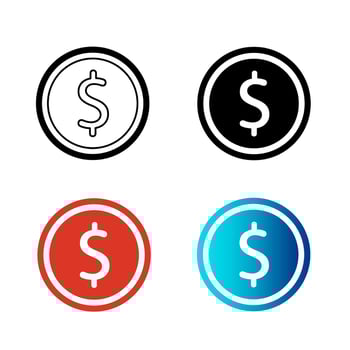 Abstract Money Coin Silhouette Illustration vector