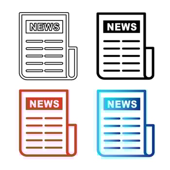 Abstract Newspaper Silhouette Illustration vector