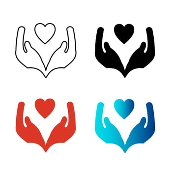 Abstract Peace Hands Silhouette Illustration vector