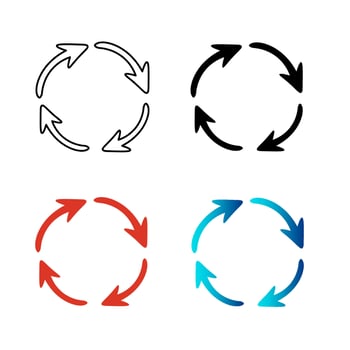 Abstract Recycle Silhouette Illustration vector