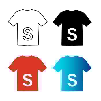 Abstract S Size Shirt Silhouette Illustration vector