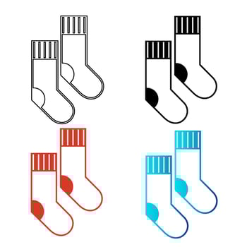 Abstract Socks Silhouette Illustration vector