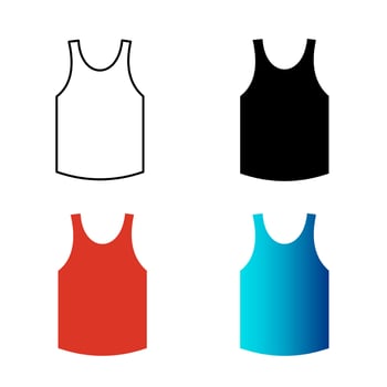 Abstract Tanktop Tshirt Silhouette Illustration vector