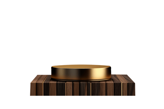 Wooden podium isolated on transparent background png
