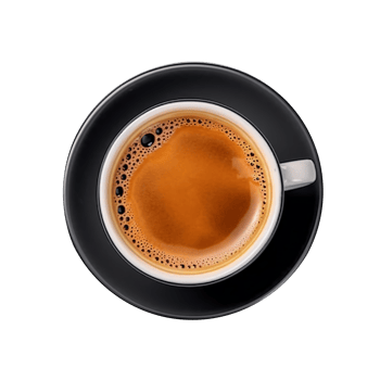 Tasty hot coffee in ceramic cup isolated on transparent background png