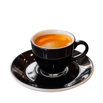 Tasty hot coffee in ceramic cup isolated on transparent background png