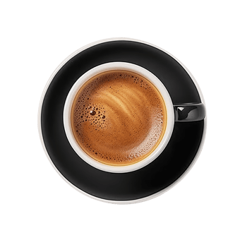 Tasty hot coffee in ceramic cup isolated on transparent background png