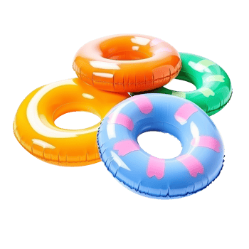 Beach life saving tube isolated on transparent background png