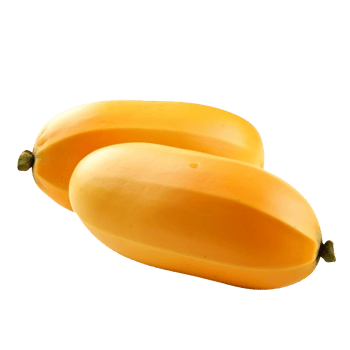 Fresh papaya fruit pair isolated on transparent background png