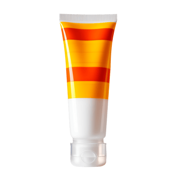sunscreen or sunblock cream tube isolated on transparent background png