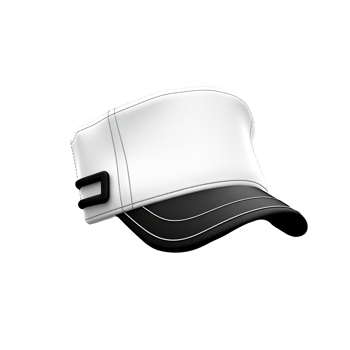 Beautiful black and white visor hat isolated on transparent background png