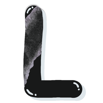 Hand drawn monochrome water drop font png