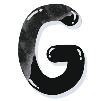 Hand drawn monochrome water drop font png