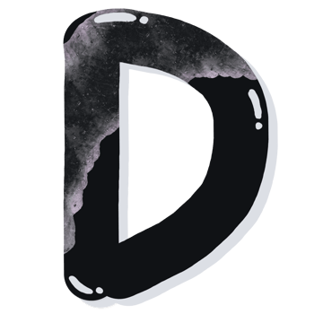 Hand drawn monochrome water drop font png