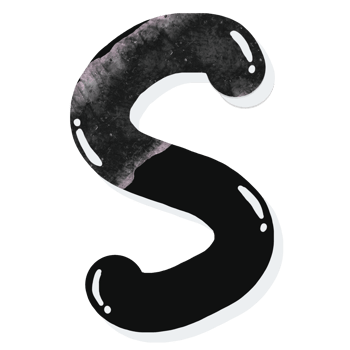 Hand drawn monochrome water drop font png