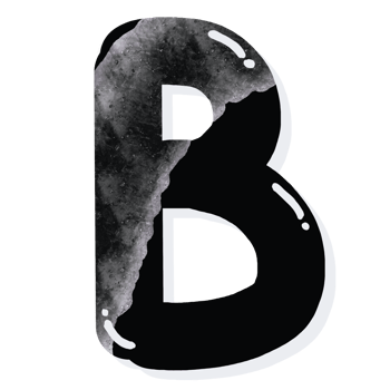 Hand drawn monochrome water drop font png
