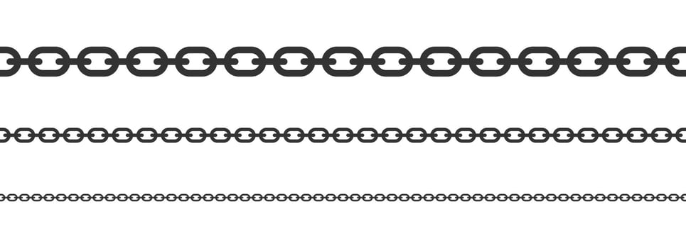 Seamless chain vector illustration isolated on white background