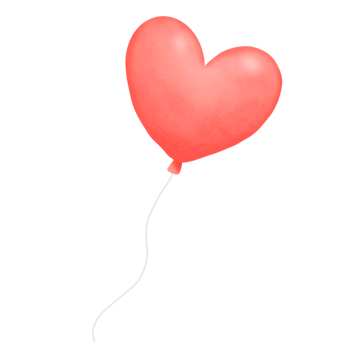 Heart balloons valentine png