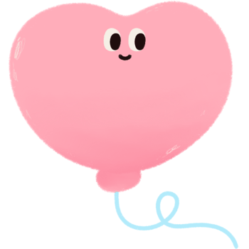 Colorful Balloon with Smile Face png