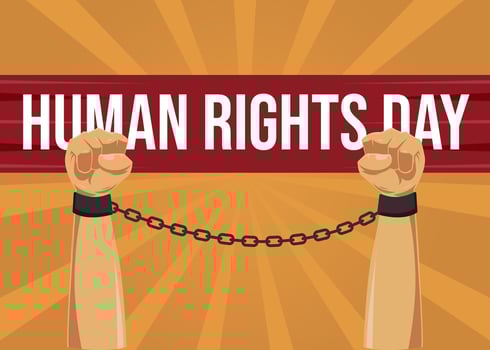 Human rights day illustration vector background. Vector eps 10