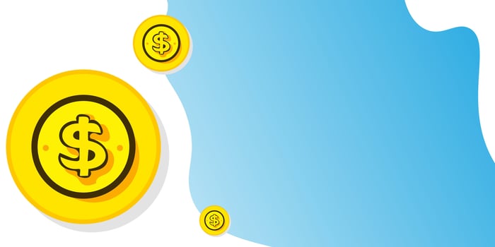 financial background with coin icon vector