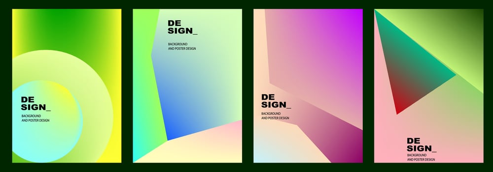 abstract gradient background design set vector