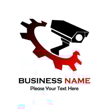 Cctv and gear logo template illustration vector
